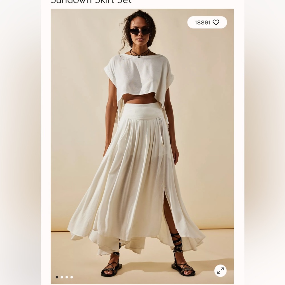 Free People Sundown Skirt Set - L